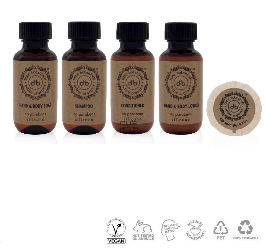 100 Frasco Jabón Manos y Cuerpo 35ml BUBE BOTANICALS